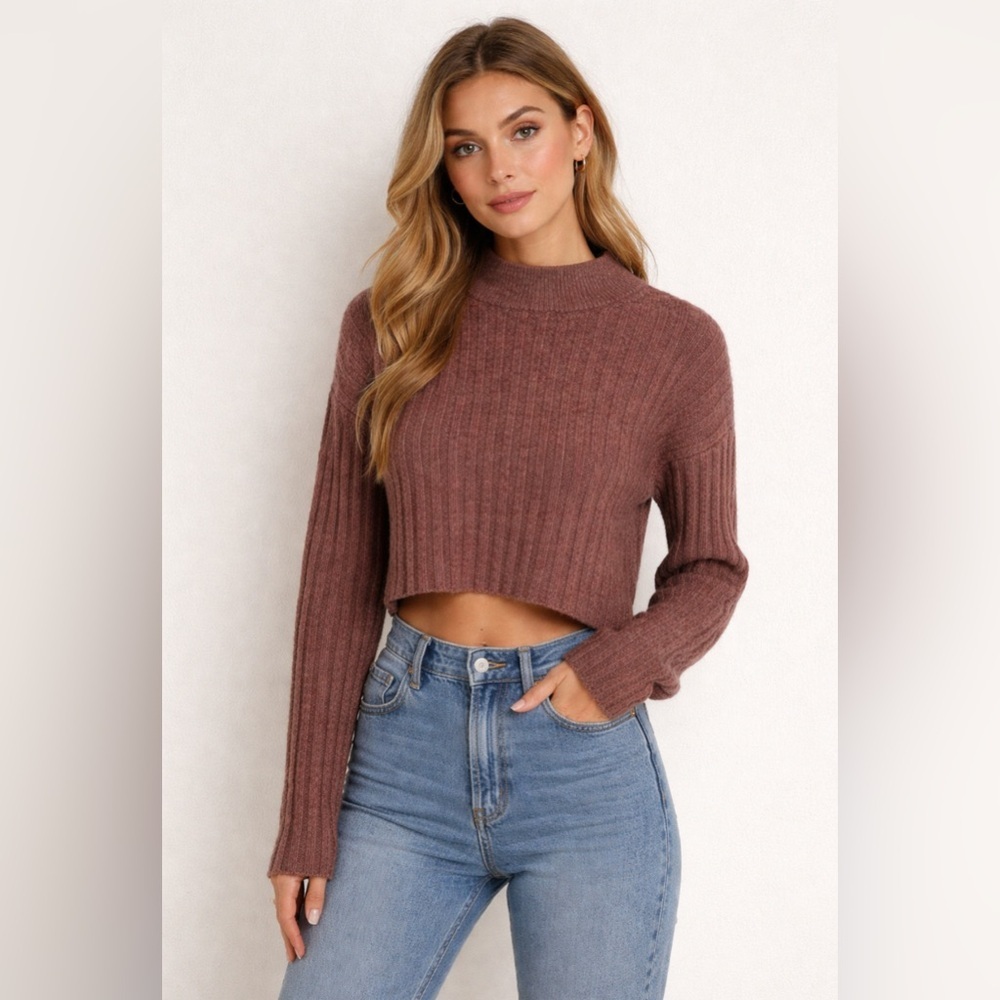 Madewell Wool Blend Sweater Coziest Yarn Oversized Knit Pullover Cream Beige M